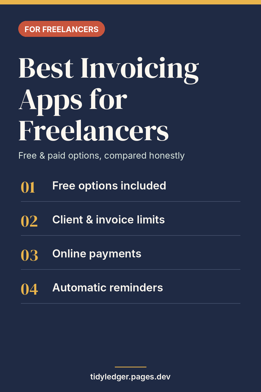 Best invoicing apps for freelancers: free and paid options compared, checklist graphic